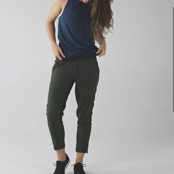 lululemon athletica Pants - Lululemon Street To Studio Pant Mid Rise Gator Green